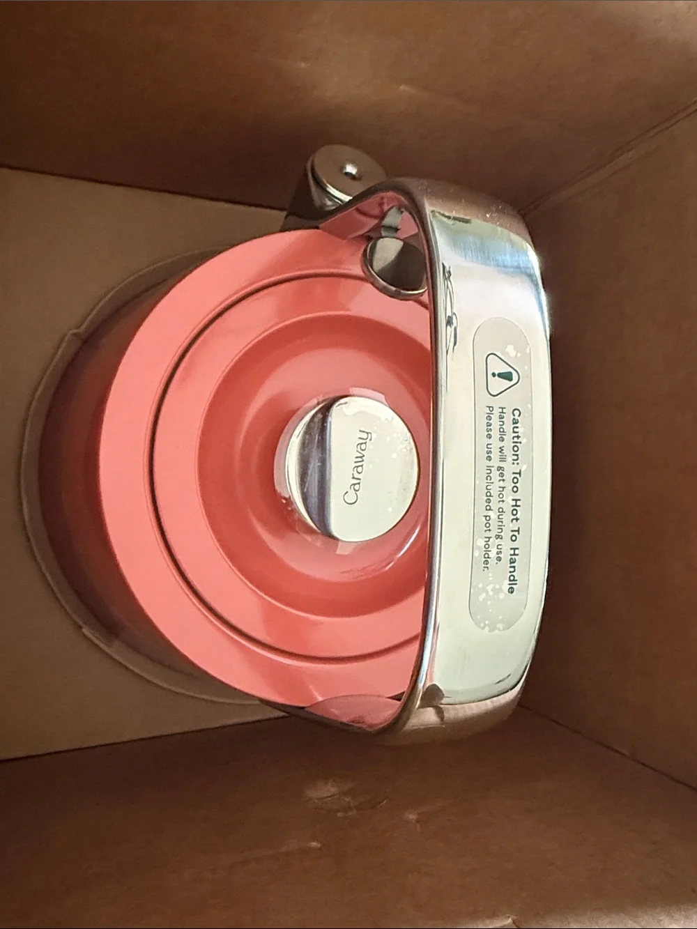 Caraway 2 Quart Whistling Tea Kettle | Perracotta | NEW IN BOX w/ Potholder